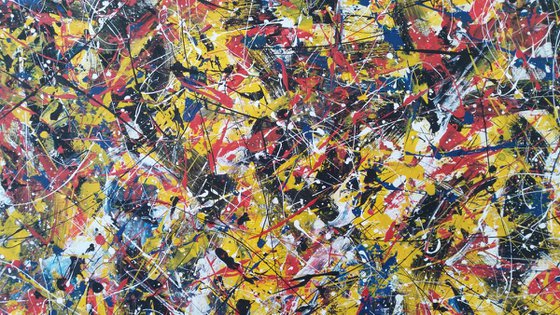 MODERN Abstract ACRYLIC PAINTING on CANVAS by M. Y.
