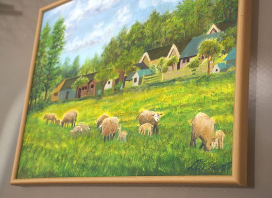 Countryside with sheep