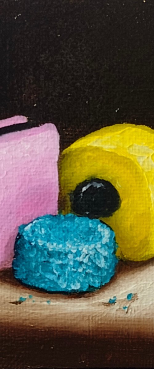 Little Liquorice Allsorts #6 still life by Jane Palmer Art