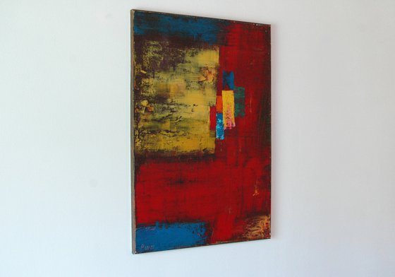 "Unknown Space". Cold wax.