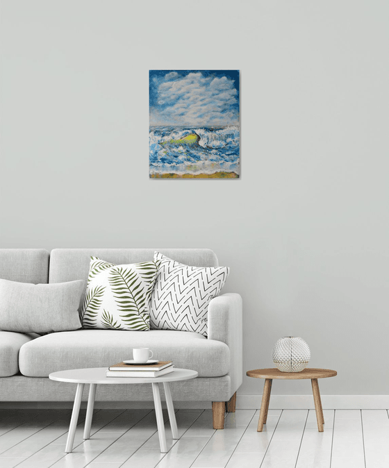 Cloudy Day - Modern Abstract Seascape