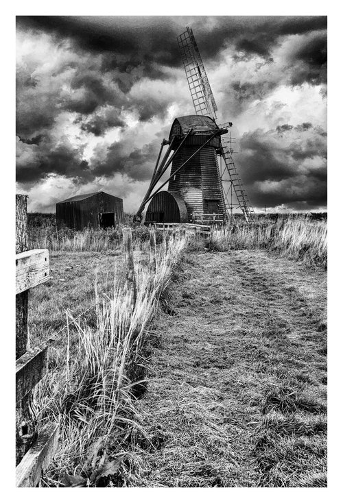 Herringfleet Windmill B&W by Michael McHugh