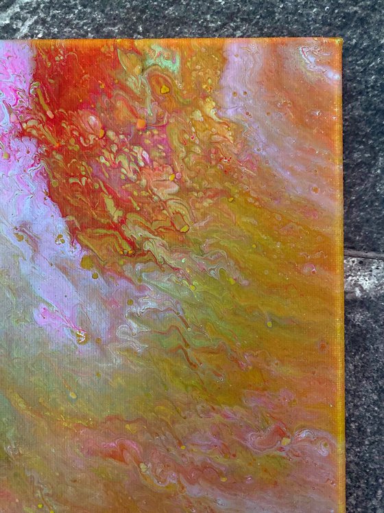 "Energy Orbiting" - FREE USA SHIPPING - Original Abstract PMS Fluid Acrylic Painting - 24 x 18 inches