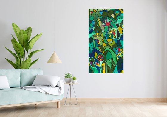 Chaos n. 5 - (Flowers in green)