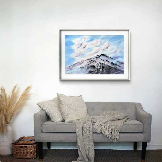 Majestic clouds Volcano Etna