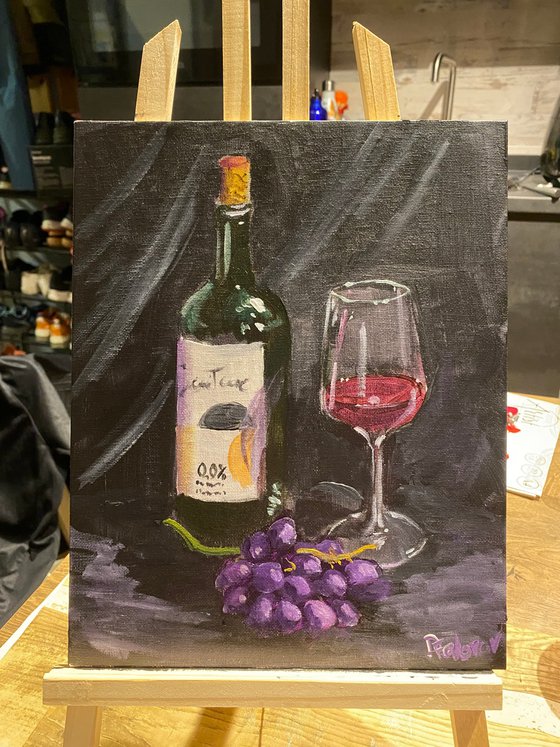 Still life with wine