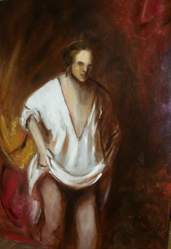 Rembrandt's Lady Friend (Oil on Canvas 30x40 inch)