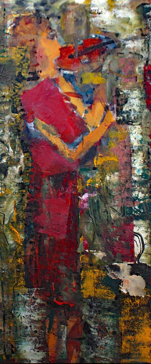 JEUNE FEMME VIOLONISTE GRAFFITIS by Jacques Donneaud