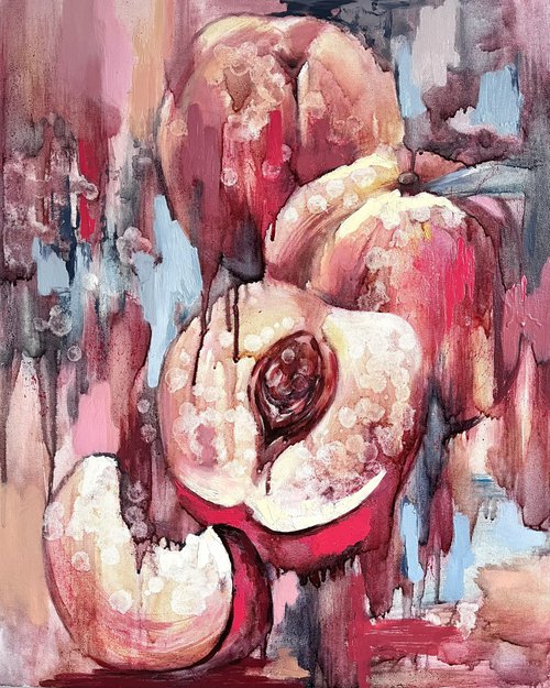 Ripe peaches by Yuliya Smolenchuk