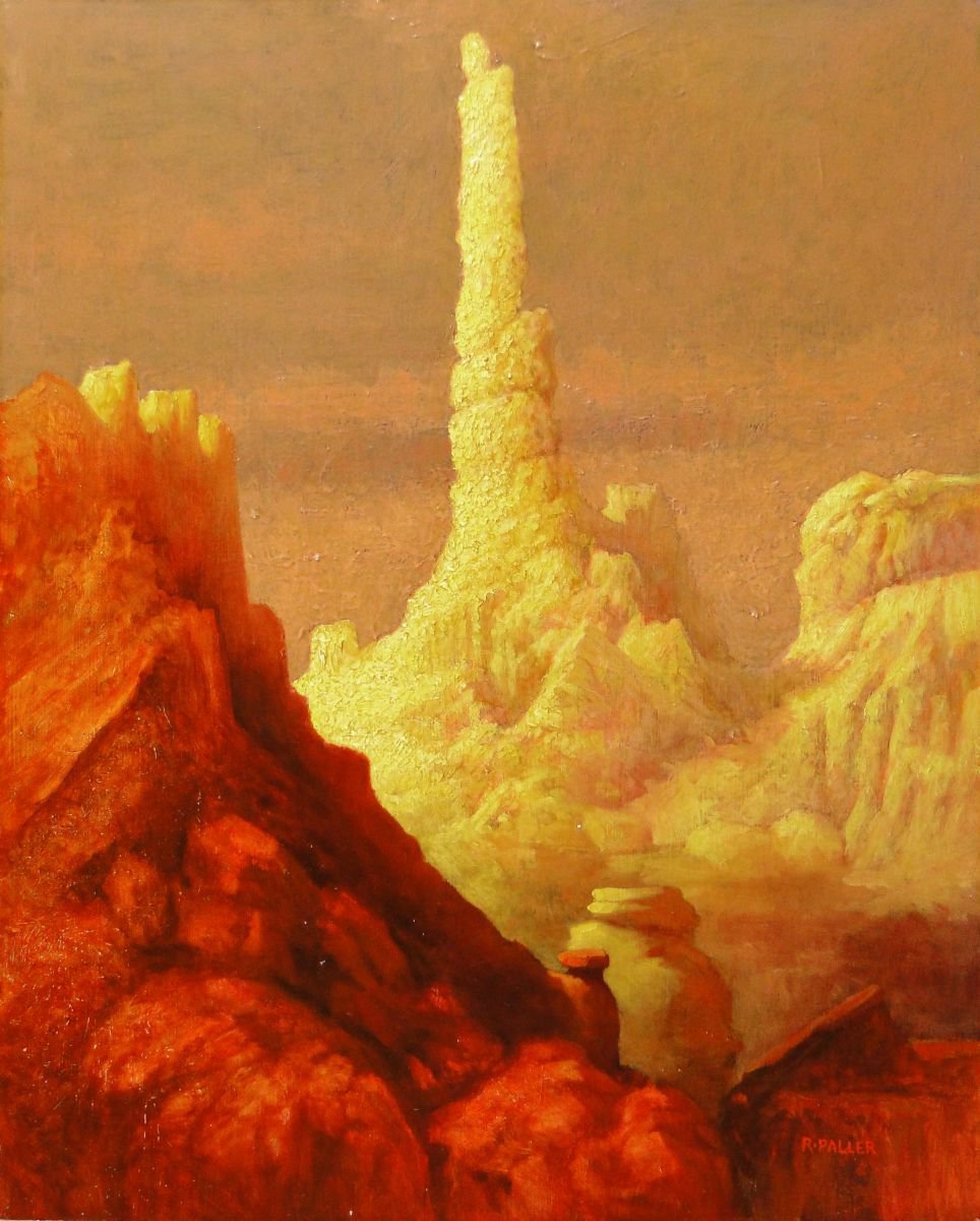 Photorealistic Landscape Oil Painting By Rick Paller, 16 X 20", The Sentinel (2), Original Artwork