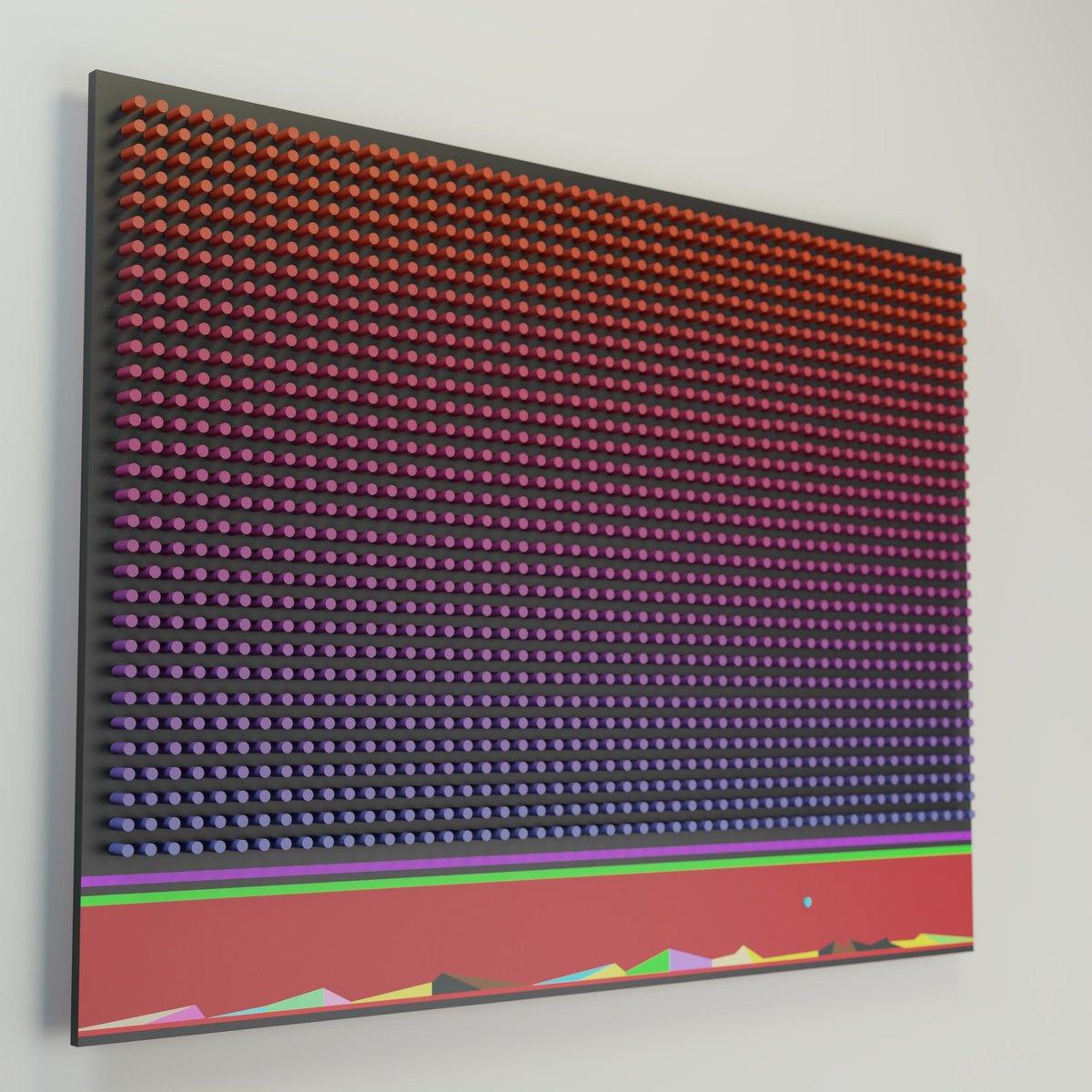 Geometric Relief , Horizont - Sunset By Nazar Symotiuk, 28 X 20, Artwork For Sale On Artfinder