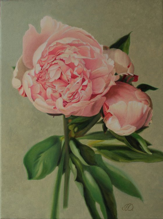 small bouquet of pink peonies