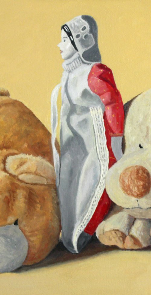 Doll, Dog and Bear by Douglas Newton