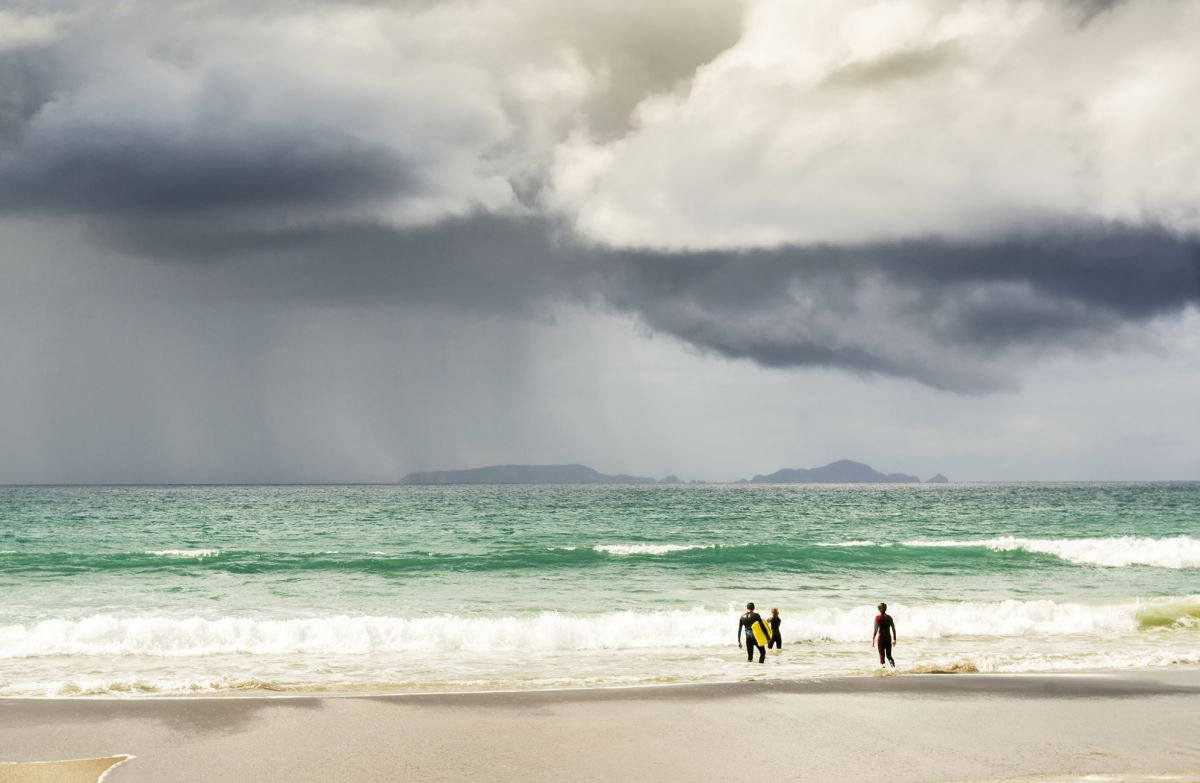 RAINSTORM OVER SEA by Andrew Lever