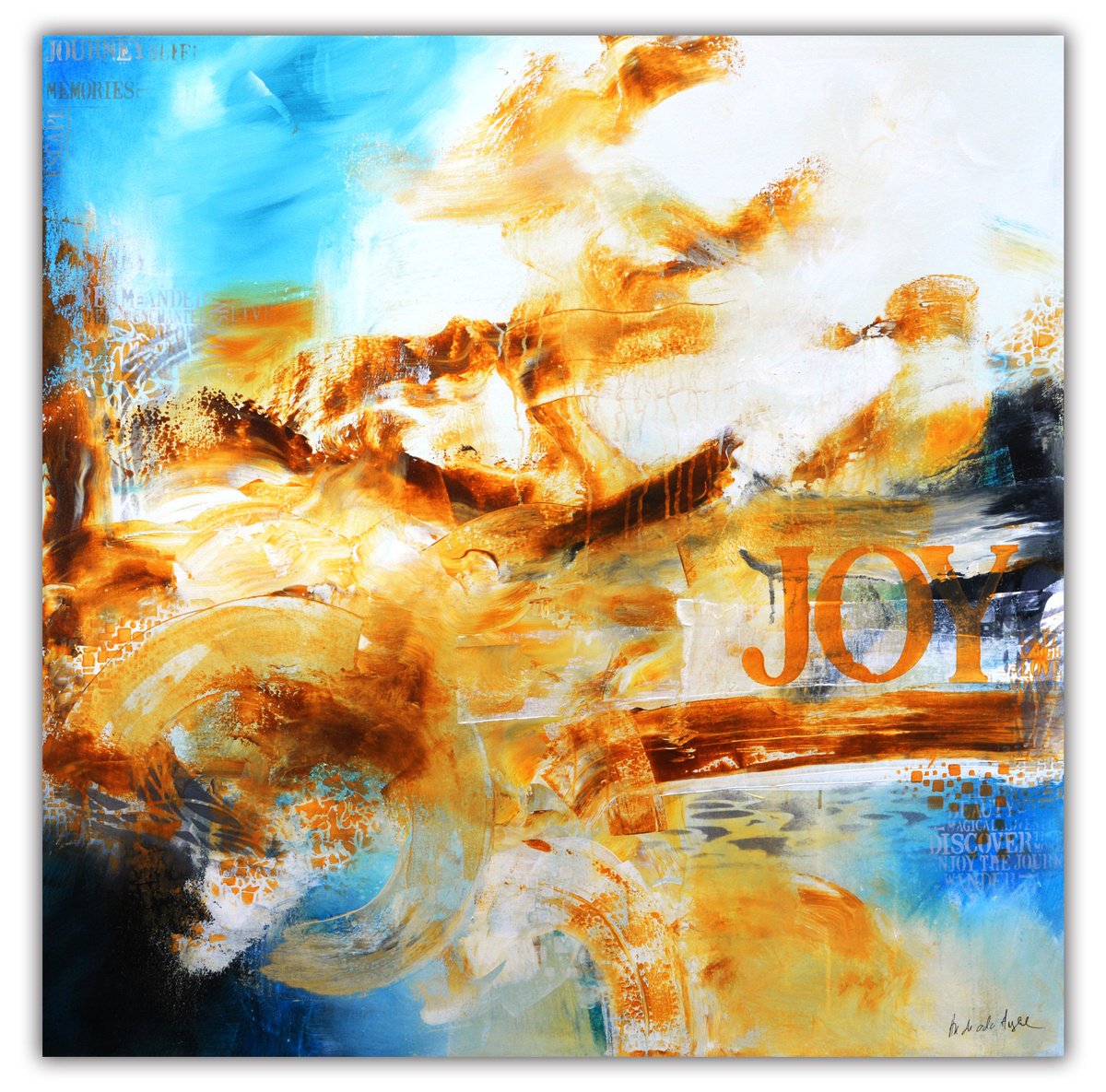 Abstract Acrylic Painting By Andrada Anghel, 36 X 36, Joy, Original Artwork