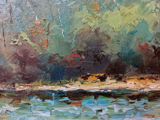 Small landscape oil painting