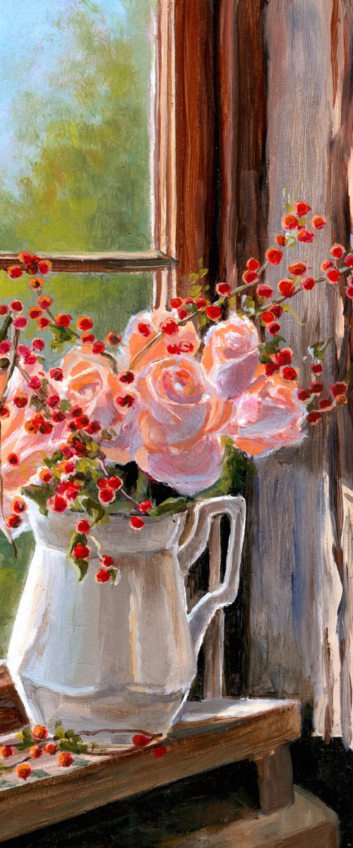 'Roses in the window' by Lucia Verdejo
