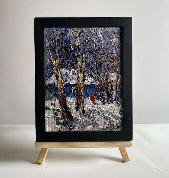 The winter night came quickly