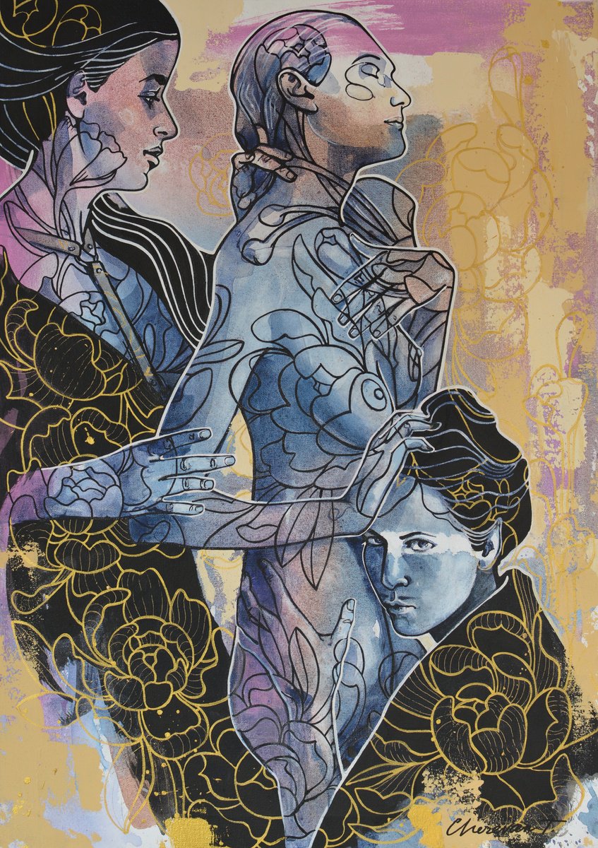Surrealistic Acrylic Painting , Cooling In Her Shadow By Tetiana Cherevan, 24 X 33, Artwork For Sale On Artfinder