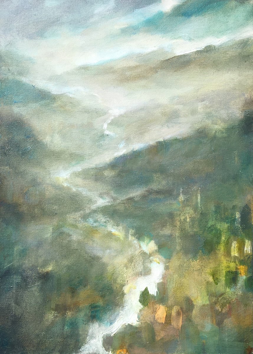 Impressionistic Landscape Oil Painting By Guy Pickford, 12 X 17, Unabated, Original Artwork