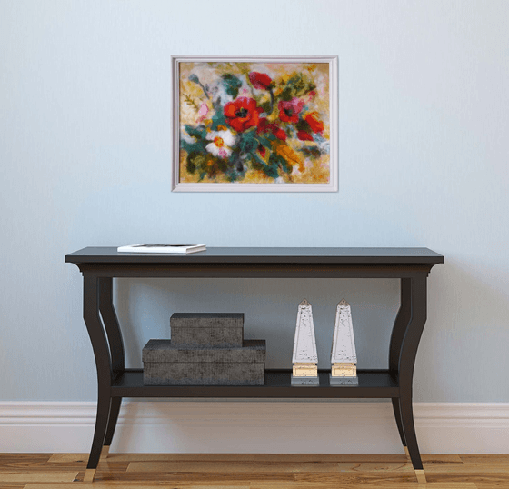 Poppies and wild rose