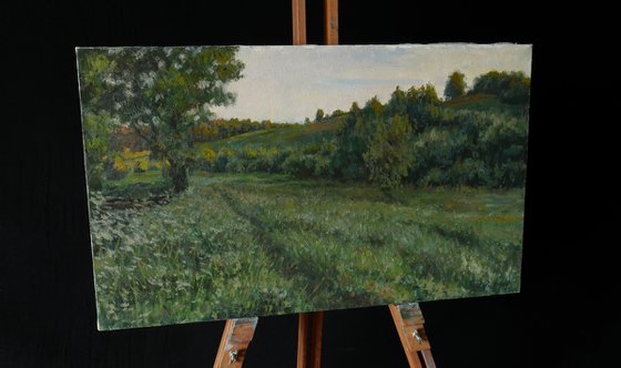 The Summer Evening - summer landscape painting