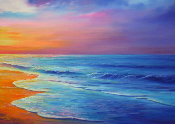 Large seascape painting