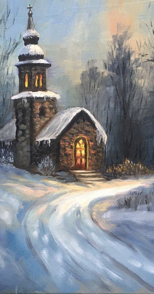 Winter chapel by Elena Sokolova