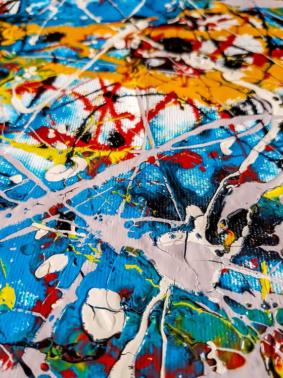 - Tematia - Style of JACKSON POLLOCK. Abstract Expressionism Painting.