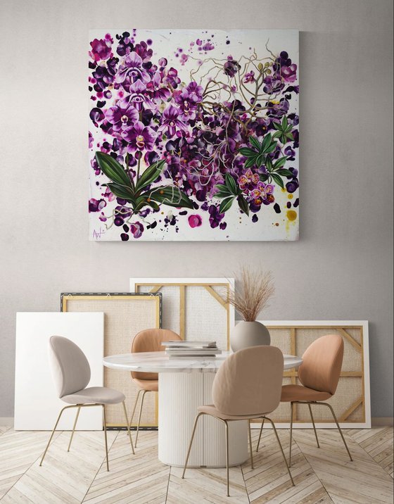 Mauvine, Purple Orchids