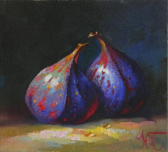 "Figs" Original still life Framed