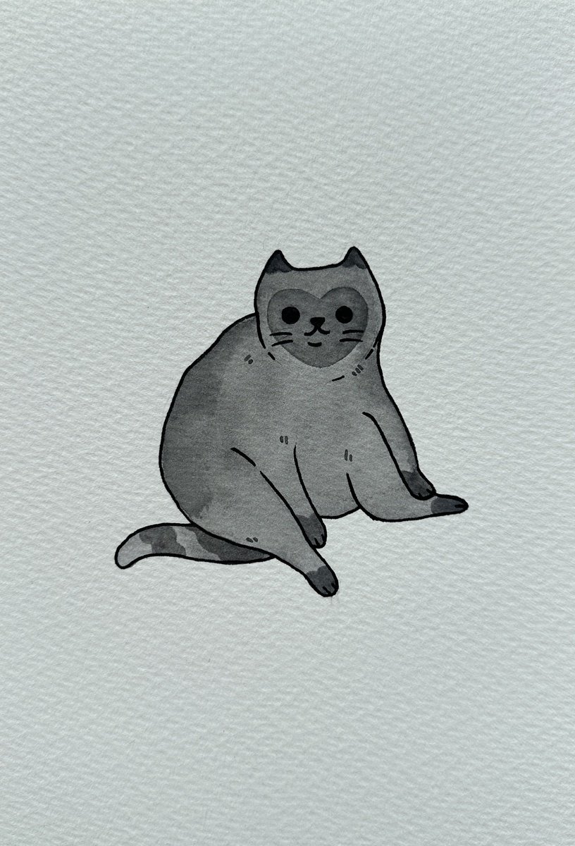 Black Cat Watercolor Painting, Funny Cat Art, Funny Animal Art, Watercolour Cat Art, Cute... by Tara Monique