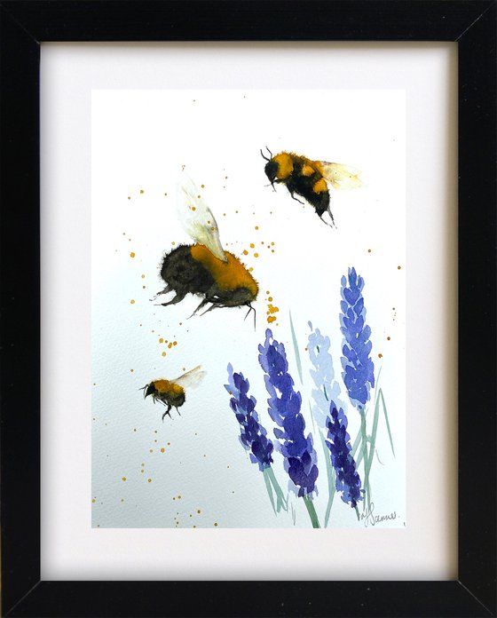 Bumble Bees &  Lavender