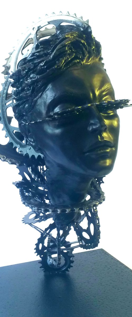 "Android.Female " Unique sculpture by Elena Kraft