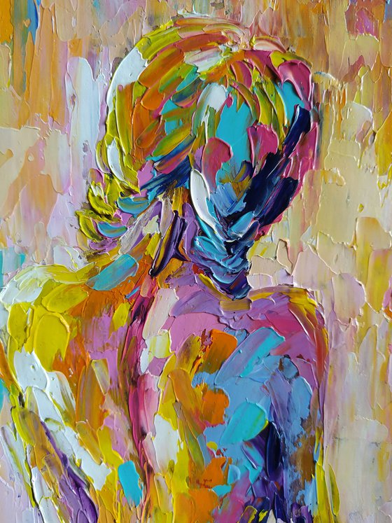 Early morning -  nude, erotic, body, woman, woman body, oil painting, a gift for him, gift for man, nu