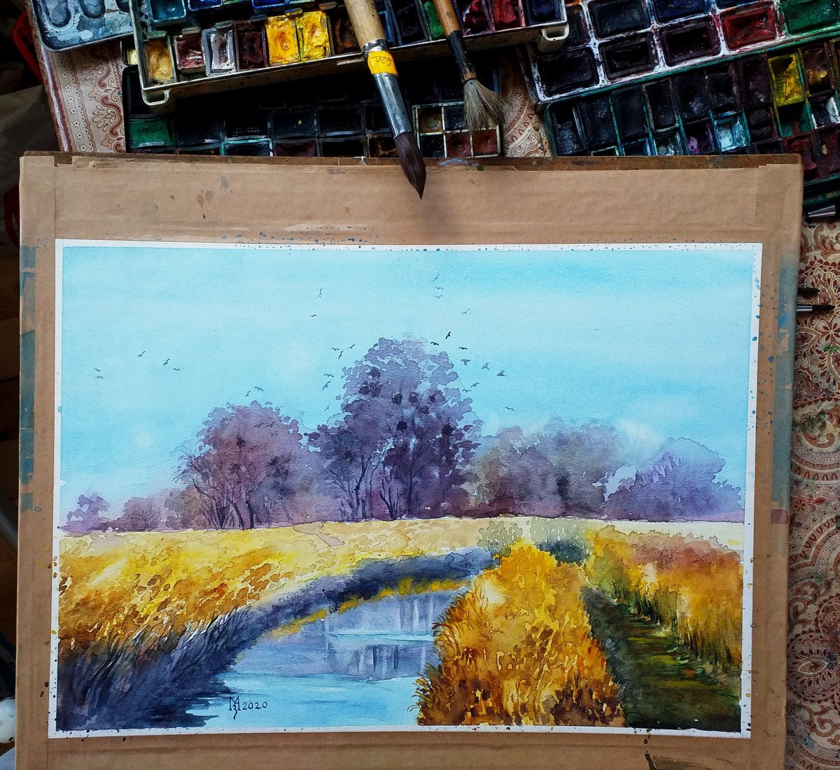 Impressionistic Watercolour , Bird Habitat By Zoran Mihajlovic Muza, 16 X 11, Artwork For Sale On Artfinder