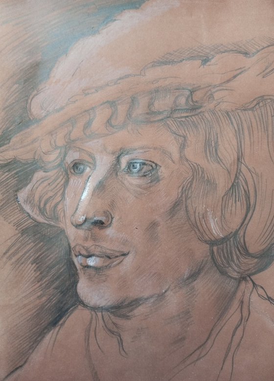 Portrait of Young Man by Albrecht Durer  /THE COPY (XVI cent)