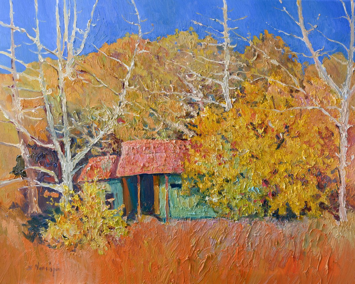 Autumn, Old House In The Woods By Suren Nersisyan, 30 X 24, Artwork For Sale On Artfinder