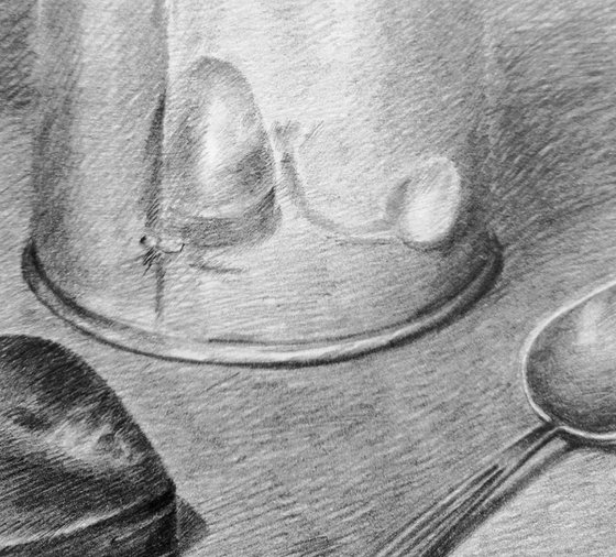 Still life. Original pencil drawing.