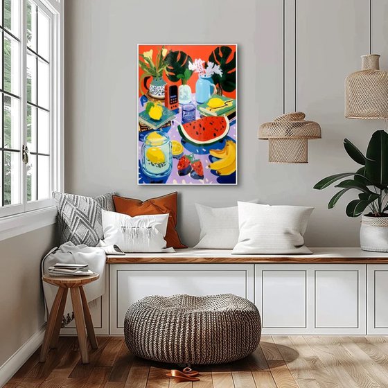 Modern Still Life with Fruit
