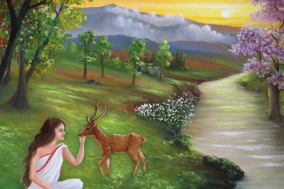 Shakuntala - Oil Landscape