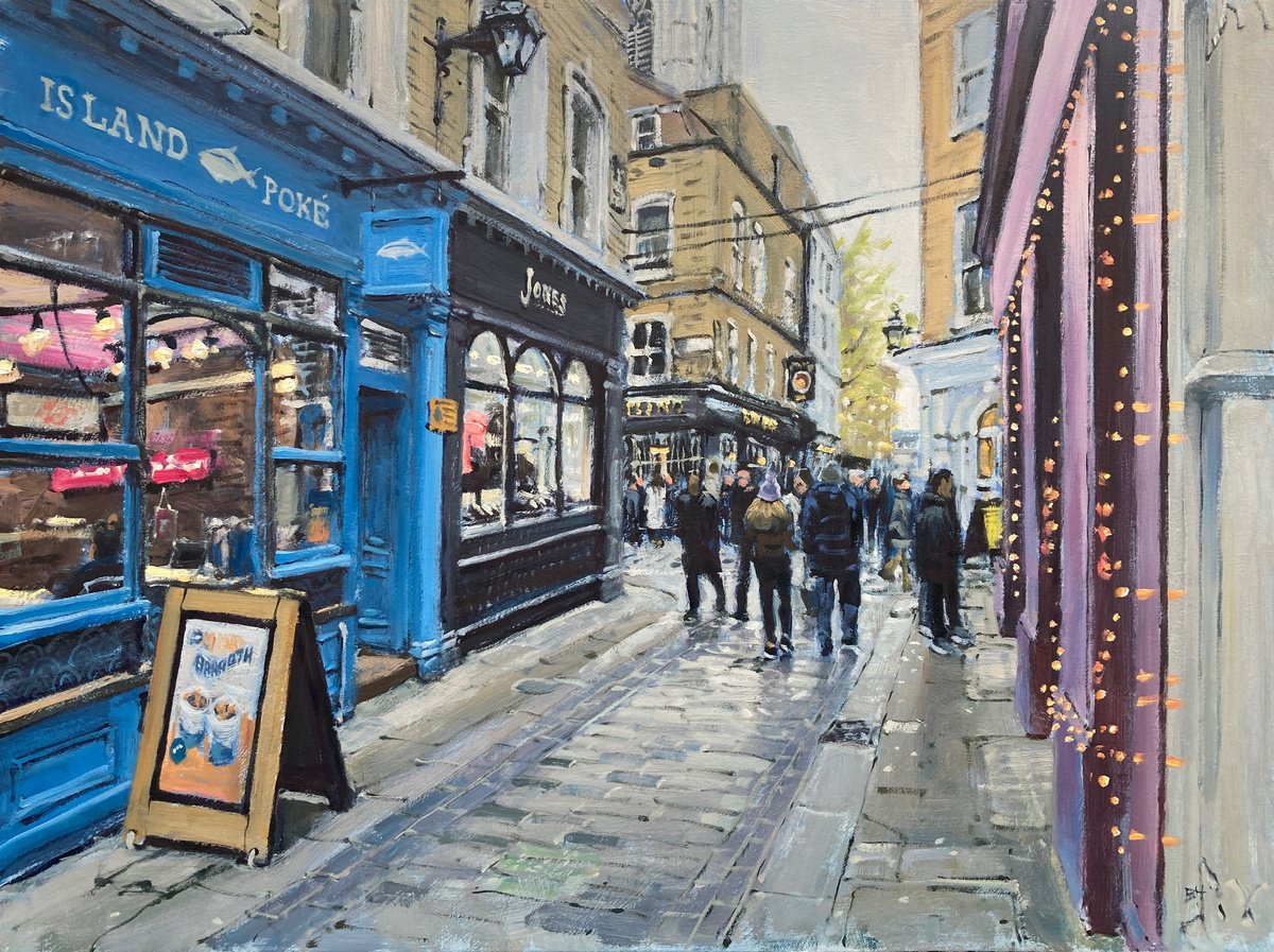Lunchtime In The City Ii By Ben Hughes, 16 X 12, Artwork For Sale On Artfinder