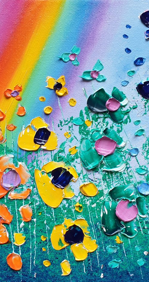 "Rainbow of Hope & Flowers in Love" by Phil Broad
