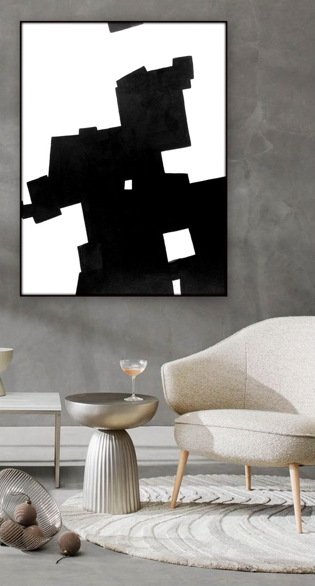 Abstract Acrylic Painting By Nadia Moniatis, 39 X 47", Abstract., Original Artwork