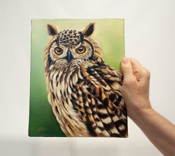 "Eyes of Fire" — Eurasian Eagle-Owl Portrait
