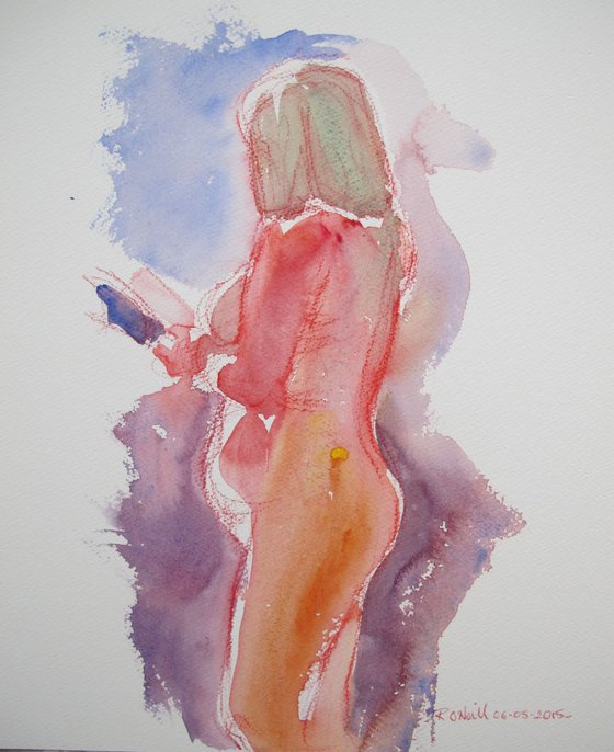 standing female nude