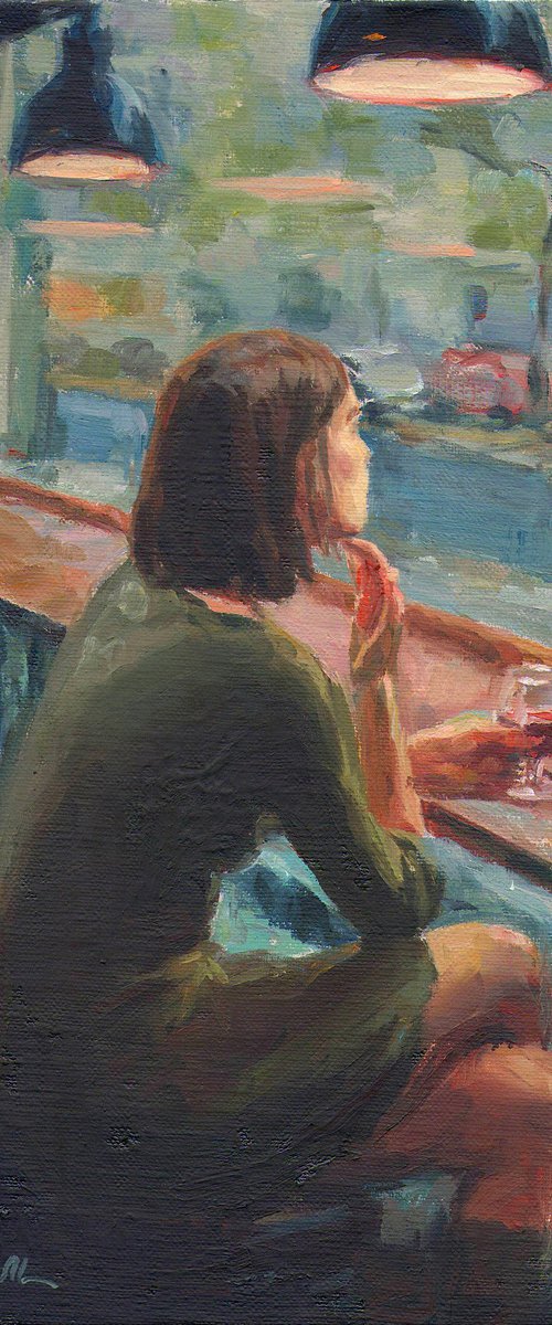 The lady and brandy by Vachagan Manukyan