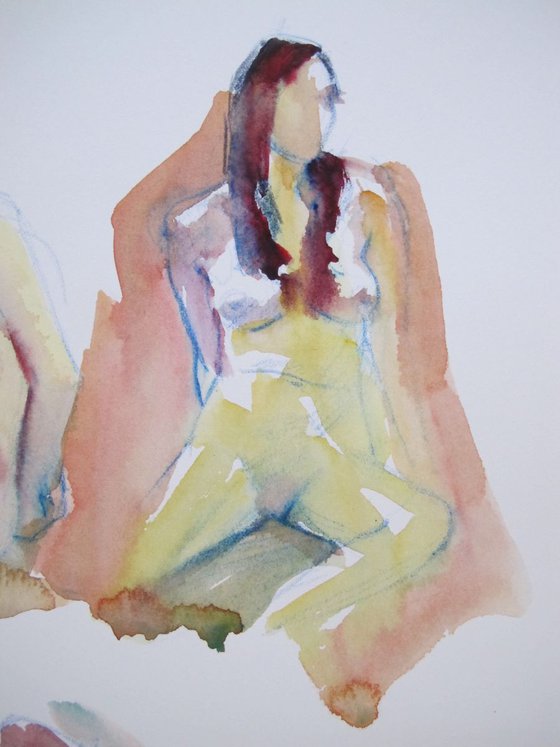 Seated female nude