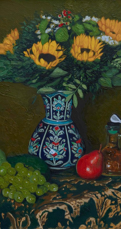 Still life with sunflowers by Simon Kozhin