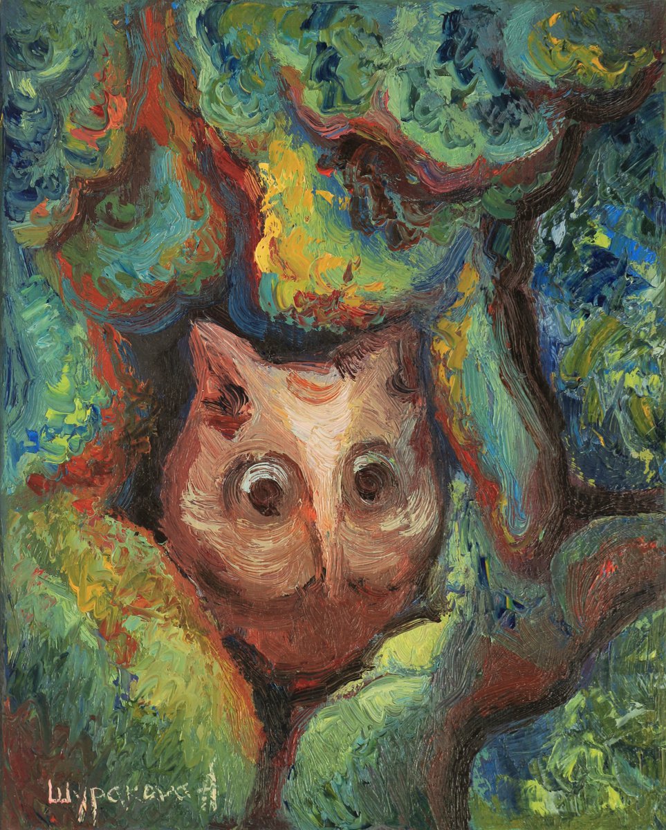 Owl in the hollow by Anna Shurakova